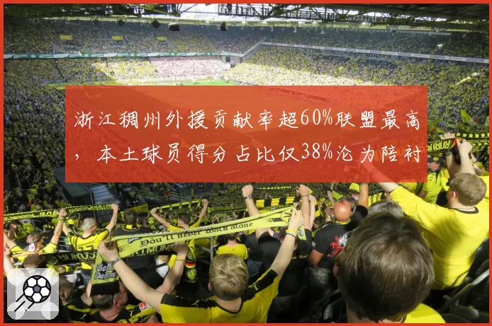 浙江稠州外援贡献率超60%联盟最高，本土球员得分占比仅38%沦为陪衬